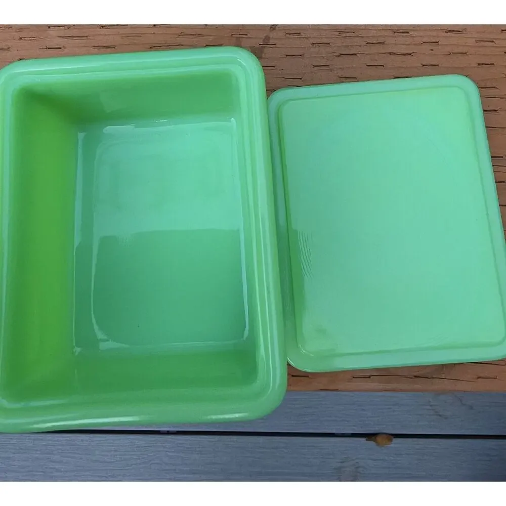 McKee Glass Company Jadite Small refrigerator dish